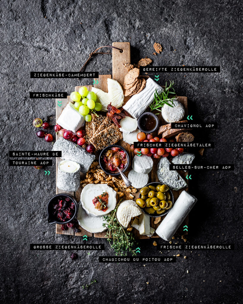 Die perfekte Käseplatte mit Ziegenkäse aus Frankreich